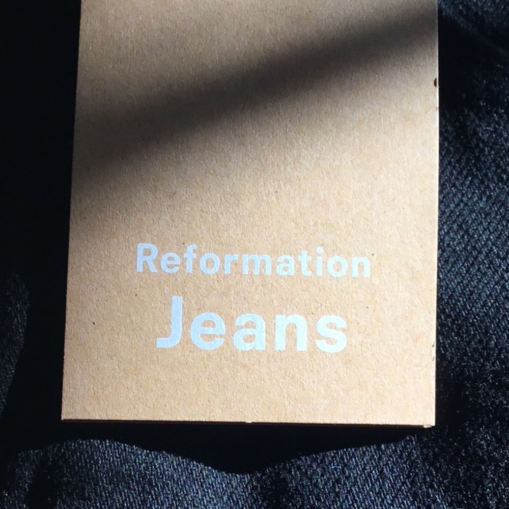 NWT Reformation Liza Ultra Highrise Straight Black Jeans - Picture 7 of 7